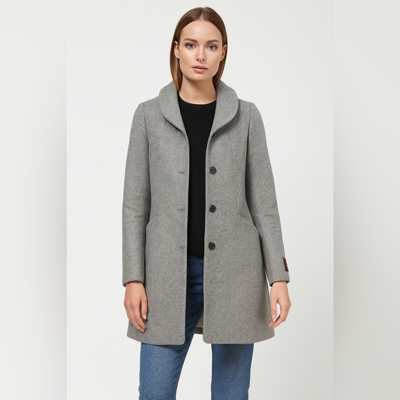 Wilfred Gray Wool Cashmere Blend Coat Women’s Elegant Classic Jacket Size Small - Picture 14 of 15